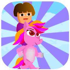 Скачать взломанную Dora Riding Pony Escape Jungle [МОД много монет] на Андроид - Версия 0.1.2 apk