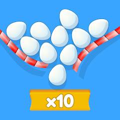 Скачать взломанную Eggs & Chickens: Cut Rope Game [МОД много монет] на Андроид - Версия 2.6.7 apk