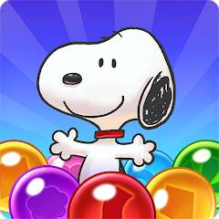 Скачать взломанную Bubble Shooter - Snoopy POP! [МОД много монет] на Андроид - Версия 2.9.7 apk