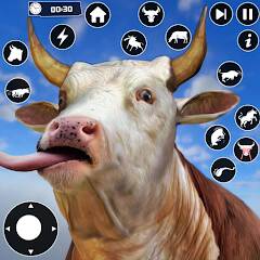 Скачать взломанную Scary корова симулятор Rampage [МОД открыто все] на Андроид - Версия 0.8.3 apk