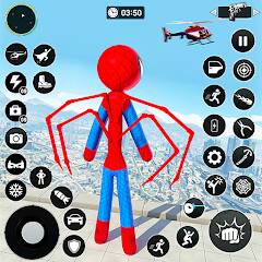 Скачать взломанную Игра герой летающего паука [МОД много монет] на Андроид - Версия 1.9.9 apk