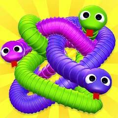 Скачать взломанную Tangled Snakes: Puzzle Game [МОД безлимитные деньги] на Андроид - Версия 1.1.8 apk