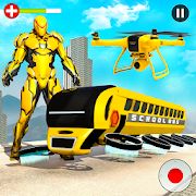 Скачать взломанную летающий школьный автобус робот герой робот игры [МОД открыто все] на Андроид - Версия 21 apk