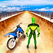 Скачать взломанную Superhero Bike Stunt GT Racing - Mega Ramp Игры [МОД открыто все] на Андроид - Версия 1.9 apk