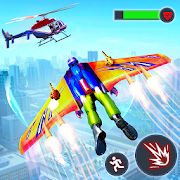 Скачать Flying Jetpack Hero Crime 3D Истребитель Симулятор [Встроенный кеш] на Андроид - Версия 2.1 apk