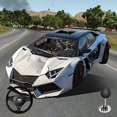 Скачать взломанную Mega Car Crash Simulator [МОД открыто все] на Андроид - Версия 2.3.9 apk