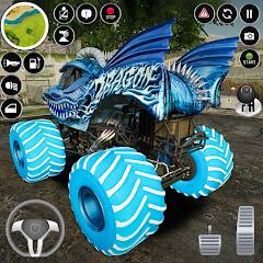 Скачать взломанную 4x4 Monster Truck Stunt Games [МОД много монет] на Андроид - Версия 1.7.5 apk