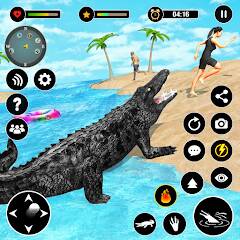 Скачать взломанную Animal Crocodile Attack Sim [МОД много монет] на Андроид - Версия 2.6.2 apk