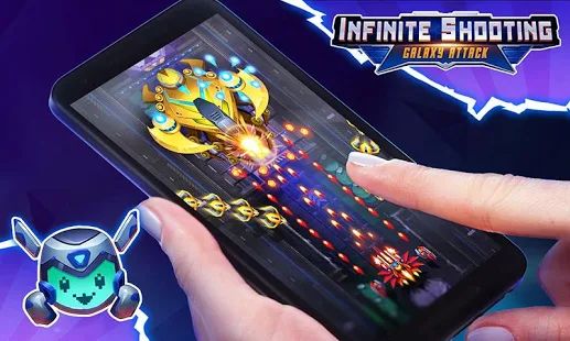 Скачать взломанную Infinite Shooting: Galaxy War [МОД безлимитные деньги] на Андроид - Версия 2.1.1 apk