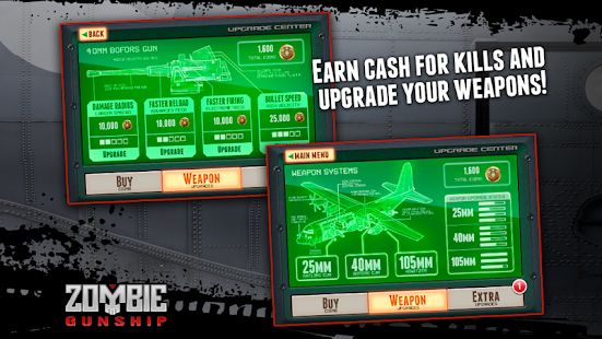 Скачать взломанную Zombie Gunship [МОД безлимитные деньги] на Андроид - Версия 1.14.4 apk