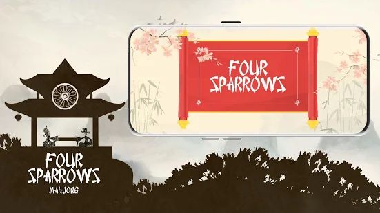 Скачать взломанную Four Sparrows Mahjong [МОД безлимитные деньги] на Андроид - Версия 3.1 apk