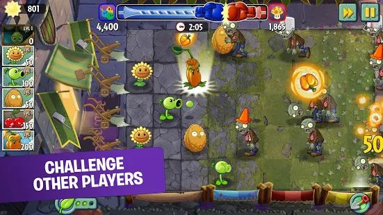 Скачать взломанную Plants vs. Zombies™ 2 Free [МОД много монет] на Андроид - Версия 8.0.1 apk