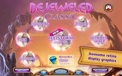 Скачать взломанную Bejeweled Classic [МОД безлимитные деньги] на Андроид - Версия Зависит от устройства apk