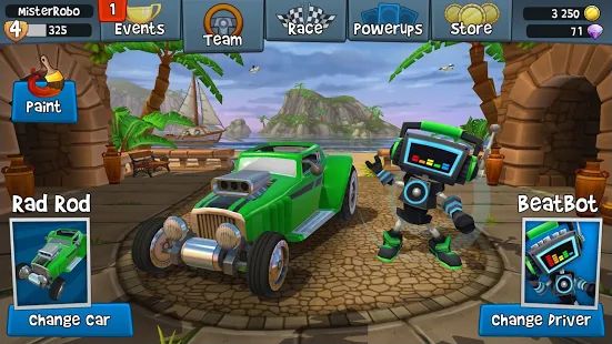 Скачать взломанную Beach Buggy Racing 2 [МОД много монет] на Андроид - Версия 1.6.4 apk