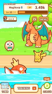 Скачать взломанную Pokémon: Magikarp Jump [МОД много монет] на Андроид - Версия Зависит от устройства apk