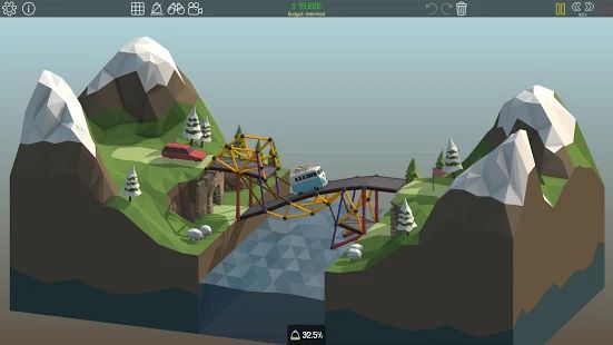 Скачать взломанную Poly Bridge [МОД безлимитные деньги] на Андроид - Версия 1.2.2 apk