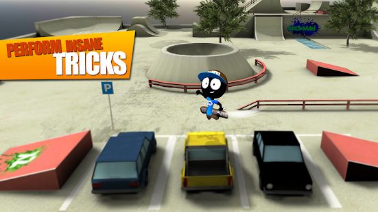 Скачать взломанную Stickman Skate Battle [МОД открыто все] на Андроид - Версия 2.3.2 apk