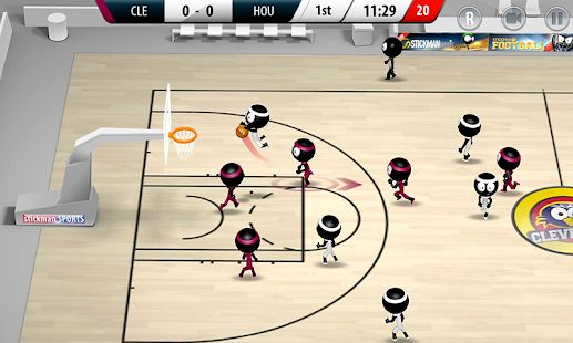 Скачать взломанную Stickman Basketball 2017 [МОД много монет] на Андроид - Версия 1.1.4 apk