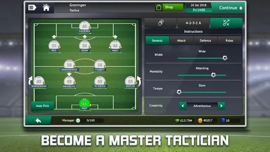 Скачать взломанную Soccer Manager 2019 - Top Football Management Game [МОД много монет] на Андроид - Версия 1.3.0 apk