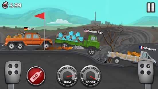 Скачать взломанную Truck Racing - 2d гонки по бездорожью [МОД безлимитные деньги] на Андроид - Версия 1.3 apk