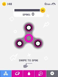 Скачать взломанную Fidget Spinner [МОД много монет] на Андроид - Версия 1.3.3 apk