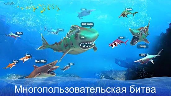 Скачать взломанную Двойная атака акулы - многопользовательская игра [МОД безлимитные деньги] на Андроид - Версия 8.7 apk