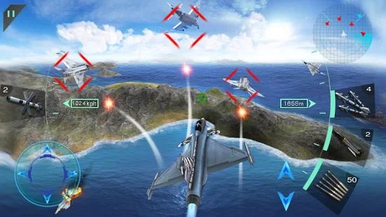 Скачать взломанную Воздушные битвы 3D [МОД открыто все] на Андроид - Версия 1.5 apk