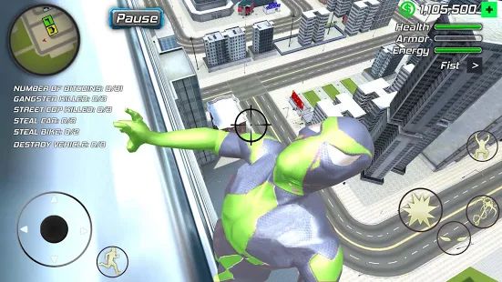 Скачать взломанную Rope Frog Ninja Hero - Strange Gangster Vegas [МОД открыто все] на Андроид - Версия 1.3.3 apk