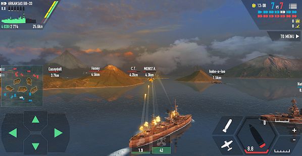 Скачать взломанную Battle of Warships: Морской бой [МОД открыто все] на Андроид - Версия 1.72.12 apk