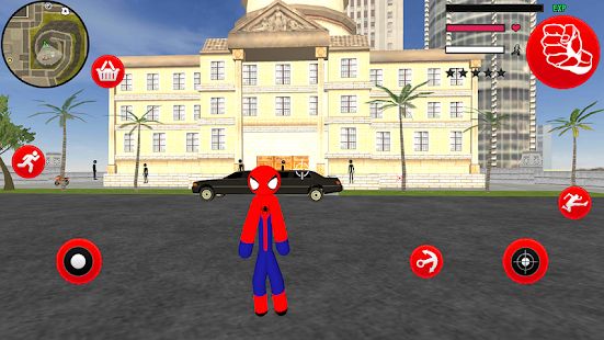 Скачать взломанную Amazing Spider-StickMan Rope Hero Gangstar Crime [МОД много монет] на Андроид - Версия 2.1 apk