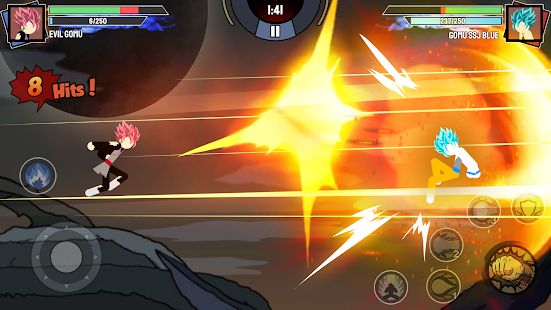 Скачать взломанную Stickman Warriors - Super Dragon Shadow Fight [МОД безлимитные деньги] на Андроид - Версия 1.1.5 apk