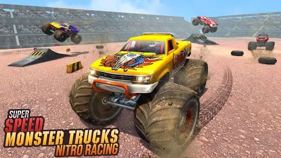 Скачать взломанную Real Monster Truck Demolition Derby Crash Stunts [МОД много монет] на Андроид - Версия 3.0.7 apk