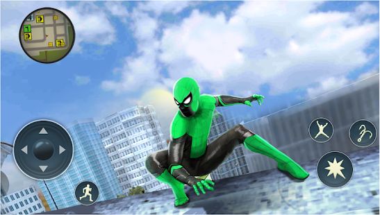Скачать взломанную Spider Rope Hero - Gangster Crime City [МОД много монет] на Андроид - Версия Зависит от устройства apk