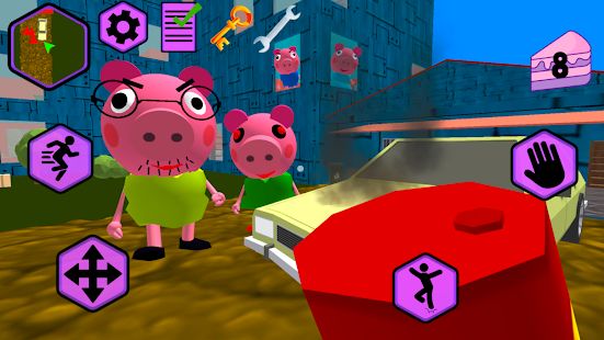 Скачать взломанную Piggy Neighbor. Family Escape Obby House 3D [МОД много монет] на Андроид - Версия 1.9 apk