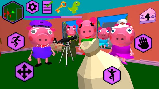 Скачать взломанную Piggy Neighbor. Family Escape Obby House 3D [МОД много монет] на Андроид - Версия 1.9 apk