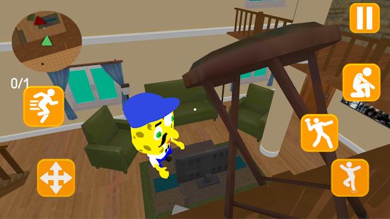 Скачать взломанную Neighbor Sponge. Scary Secret 3D [МОД открыто все] на Андроид - Версия 1.4 apk