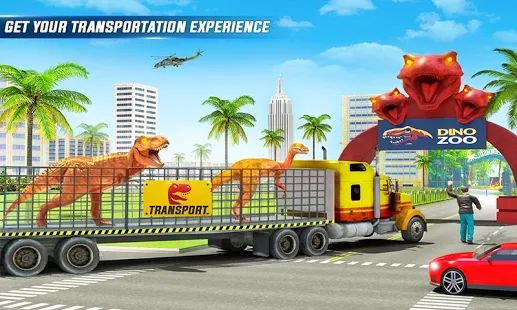 Скачать взломанную злой динозавр транспорт зоопарк грузовик перевозки [МОД безлимитные деньги] на Андроид - Версия 31 apk