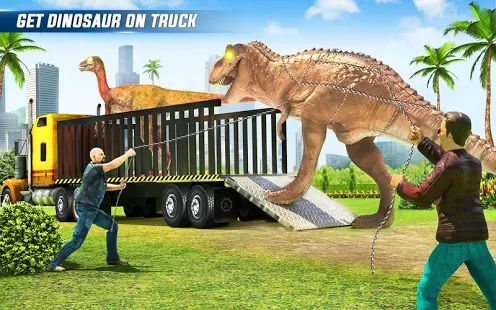 Скачать взломанную злой динозавр транспорт зоопарк грузовик перевозки [МОД безлимитные деньги] на Андроид - Версия 31 apk