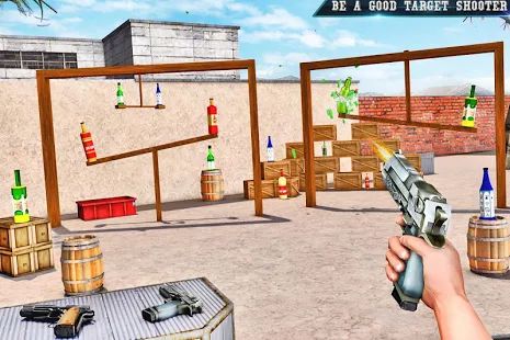 Скачать взломанную Real Bottle Shooting Free Games: 3D Shooting Games [МОД много монет] на Андроид - Версия 3.2 apk