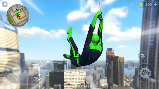 Скачать взломанную Spider Rope Hero: Ninja Gangster Crime Vegas City [МОД открыто все] на Андроид - Версия 1.0.13 apk
