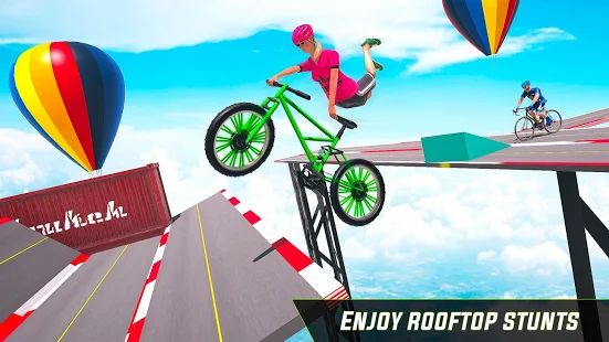 Скачать взломанную BMX Cycle Stunt Game: Mega Ramp Bicycle Racing [МОД безлимитные деньги] на Андроид - Версия 2.1 apk