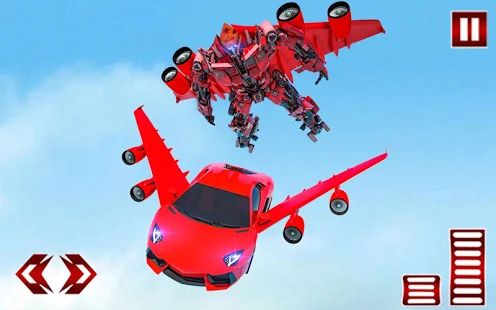 Скачать взломанную Flying Car- Super Robot Transformation Simulator [МОД открыто все] на Андроид - Версия 1.0.11 apk