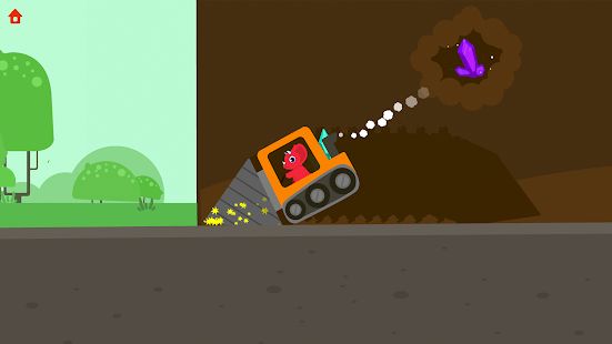 Скачать взломанную Динозаврик Землекоп 2 - грузовик игры для детей [МОД открыто все] на Андроид - Версия 1.1.4 apk