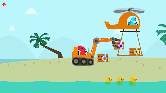 Скачать взломанную Динозаврик Землекоп 2 - грузовик игры для детей [МОД открыто все] на Андроид - Версия 1.1.4 apk