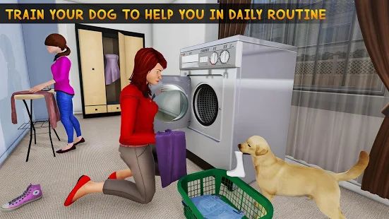 Скачать взломанную Family Pet Dog Home Adventure Game [МОД безлимитные деньги] на Андроид - Версия 1.1.3 apk