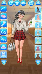 Скачать взломанную Кавайные старшеклассницы: Аниме одевалка и макияж [МОД много монет] на Андроид - Версия 1.0.6 apk
