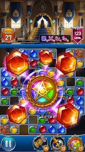 Скачать взломанную Jewel Royal Castle: Match3 puzzle [МОД открыто все] на Андроид - Версия 1.5.1 apk