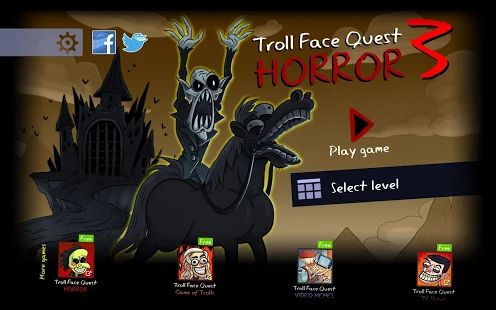 Скачать взломанную Troll Face Quest: Horror 3 [МОД безлимитные деньги] на Андроид - Версия Зависит от устройства apk