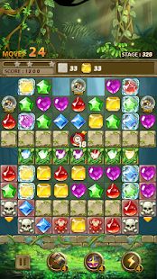 Скачать взломанную Jewels Jungle : Match 3 Puzzle [МОД много монет] на Андроид - Версия 1.8.5 apk