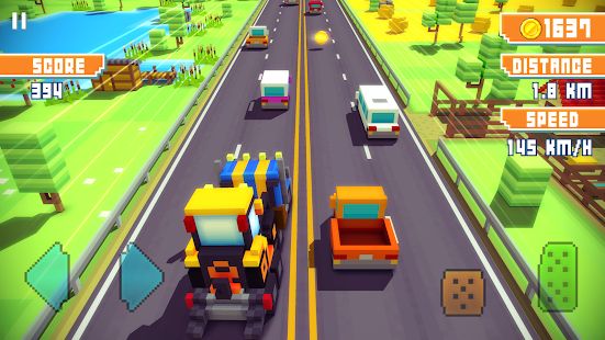 Скачать взломанную Blocky Highway: Traffic Racing [МОД открыто все] на Андроид - Версия 1.2.2 apk